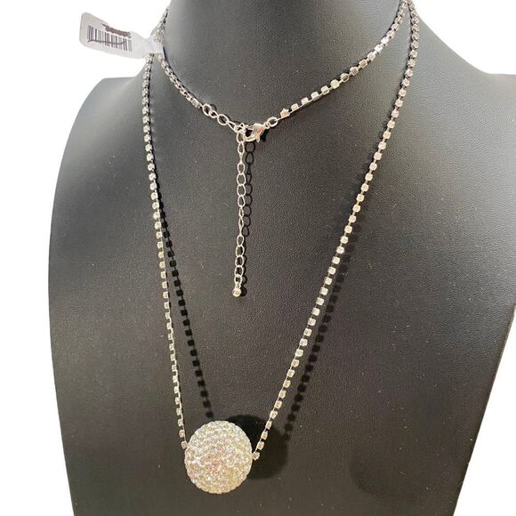 Glittery Rhinestone Ball on Long Rhinestone Chain. - Picture 3 of 5